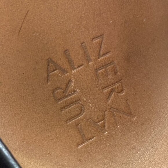 Shoe Dazzle Blue Denim Heels with Brown Strap - Picture 4 of 16